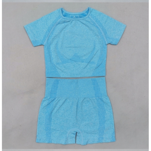 Seamless Dri-fit Activewear Set- Crop Top & Shorts - Picture 2 of 4